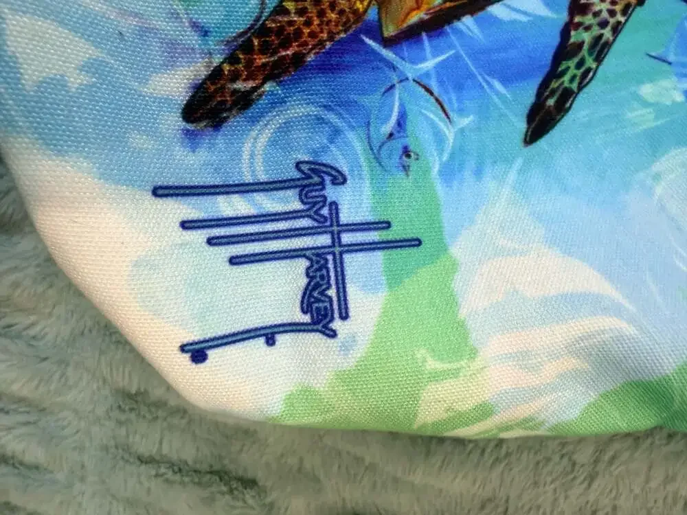 Guy Harvey Live Blue Sea Turtle Hobo Shoulder Bag